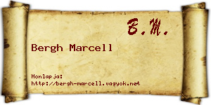 Bergh Marcell névjegykártya